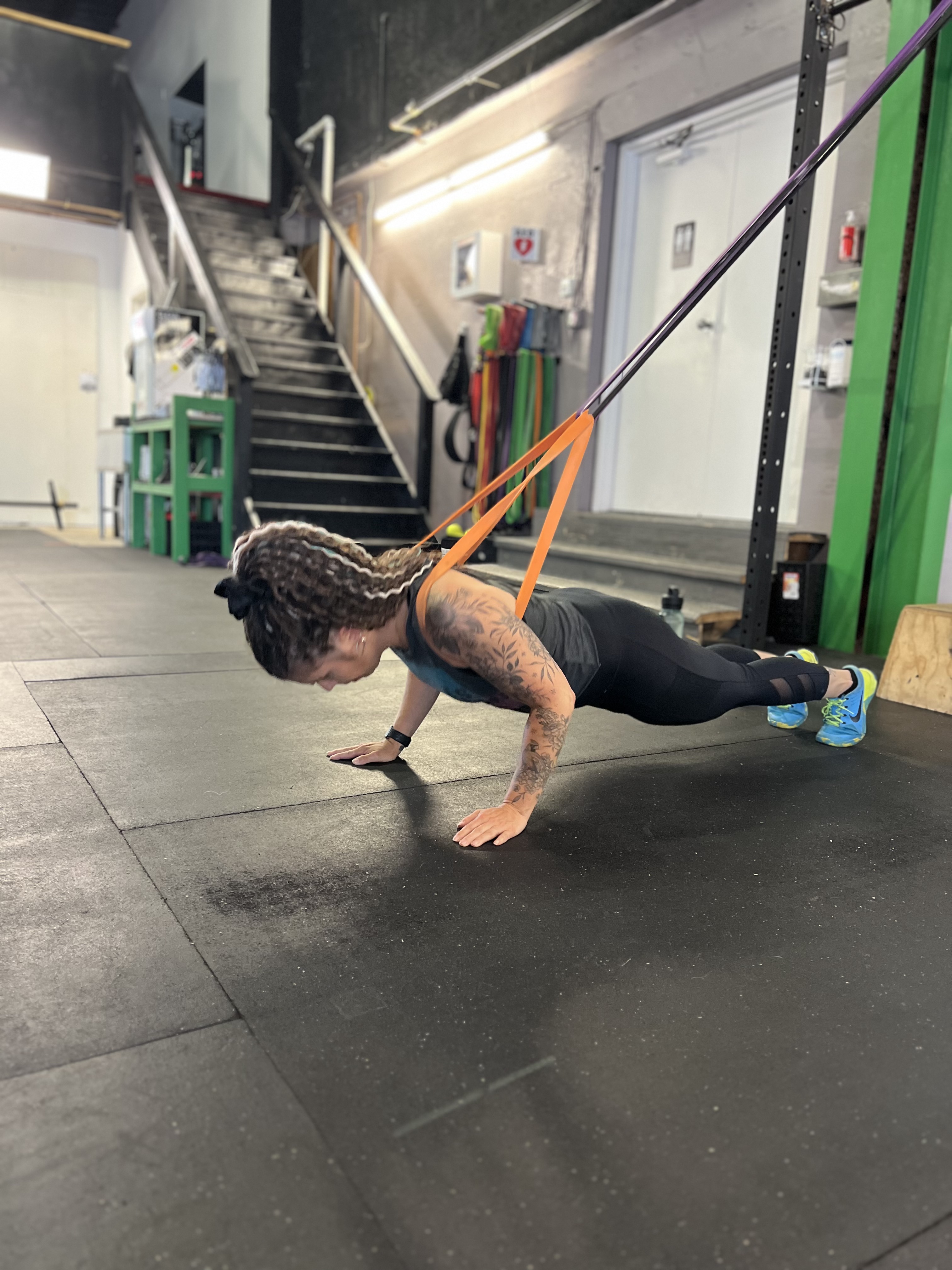 Members during a workout